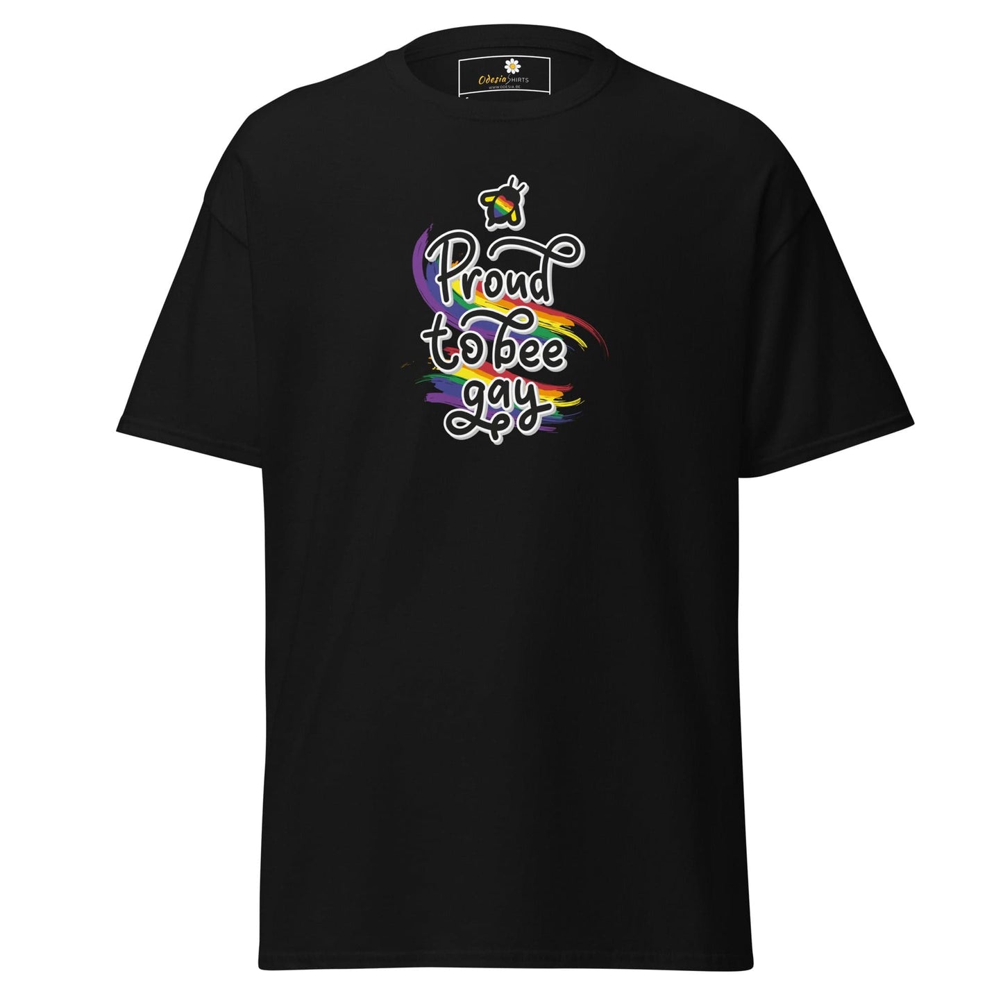 Unisex classic t-shirt - LGBTQ PROUD BEE GAY - REGULAR - Black / S