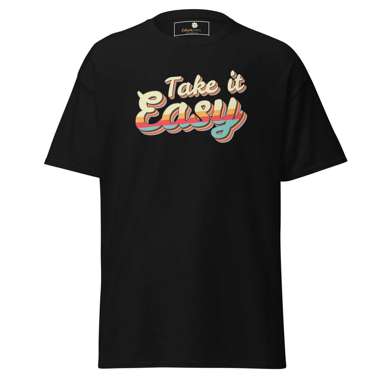 Unisex classic t-shirt - TEXT TAKE IT EASY - REGULAR - Black / S
