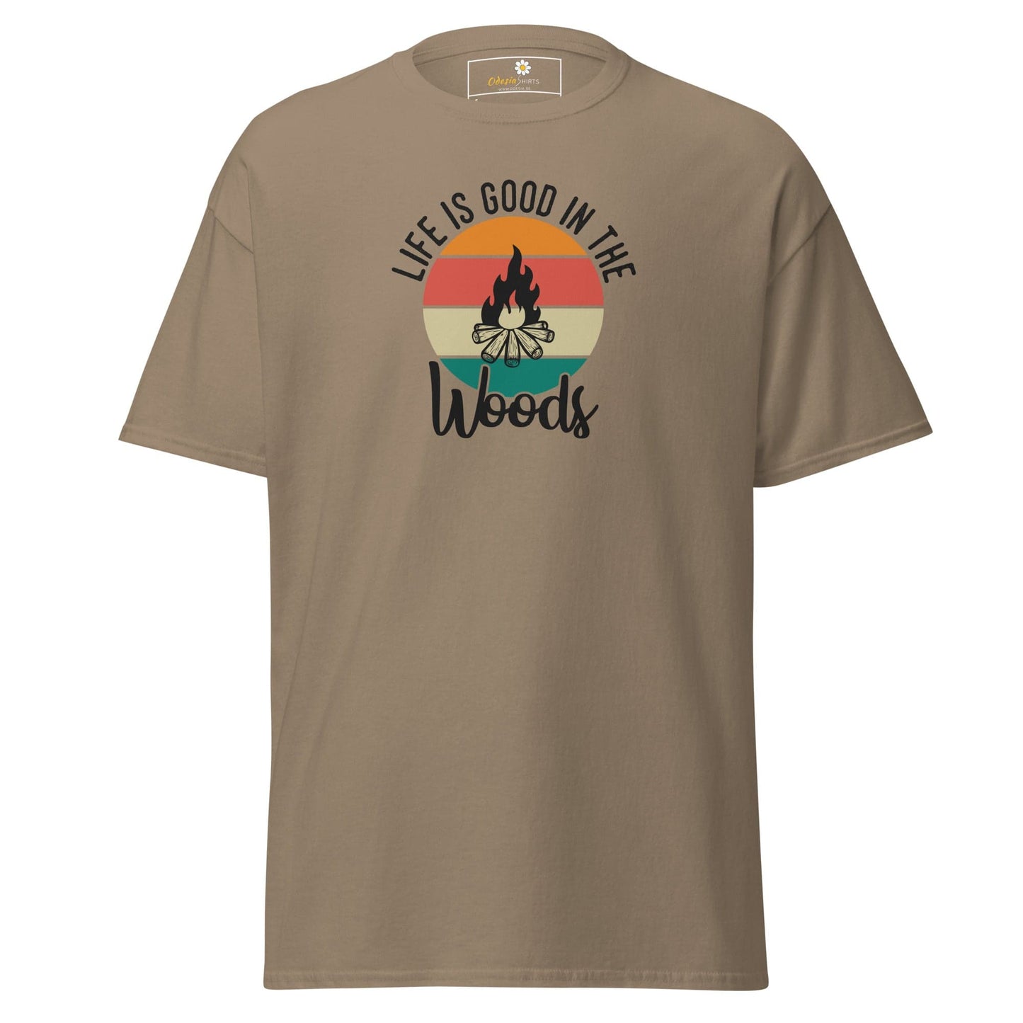 Unisex classic t-shirt - ADVENTURE LIFE GOOD IN WOODS - REGULAR - Brown Savana / S