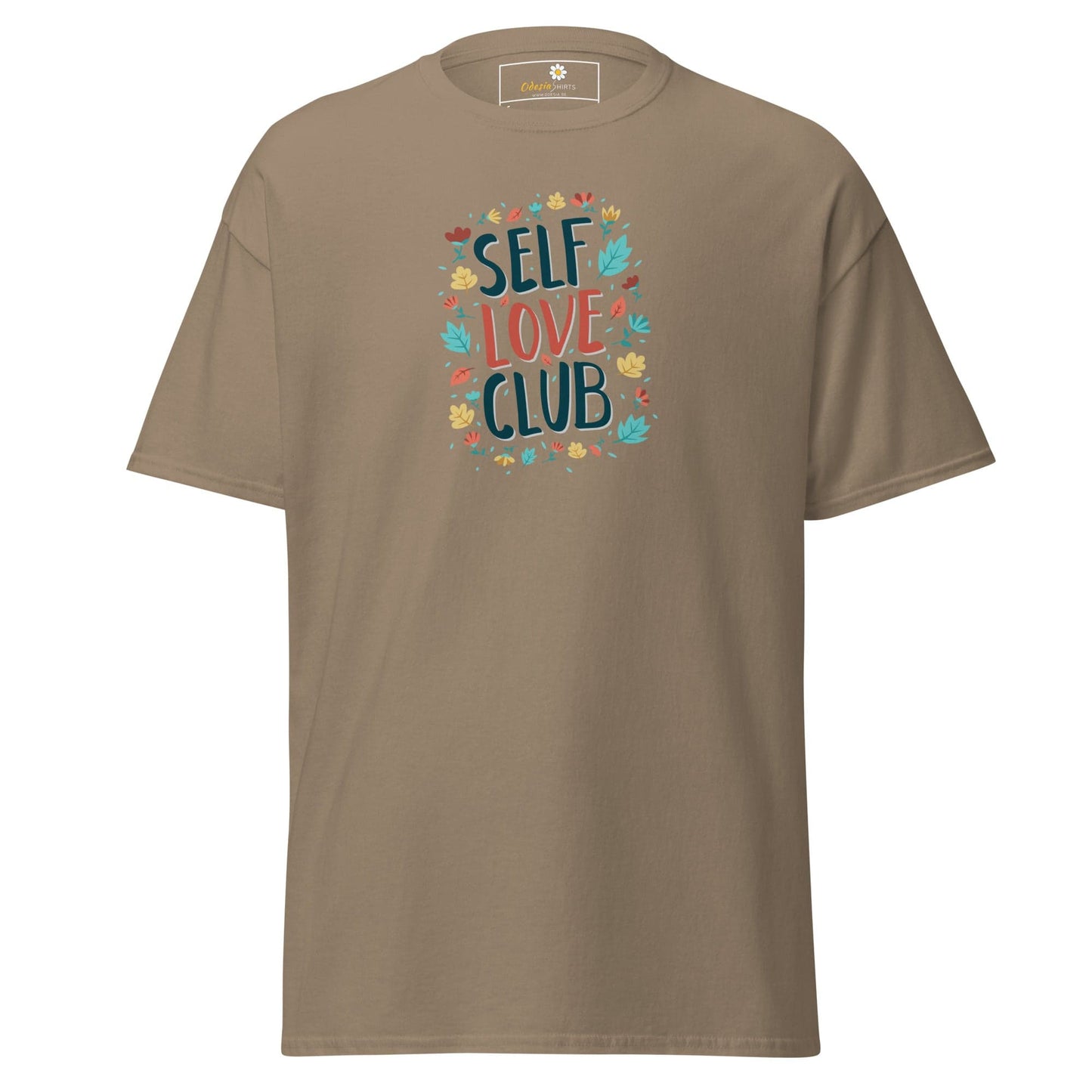 Unisex classic t-shirt - POSITIVE SELF LOVE CLUB - REGULAR - Brown Savana / S