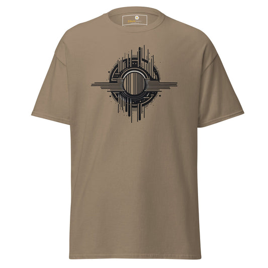 Unisex classic t-shirt - ABSTRACT SPHERE LINES - REGULAR - Brown Savana / S