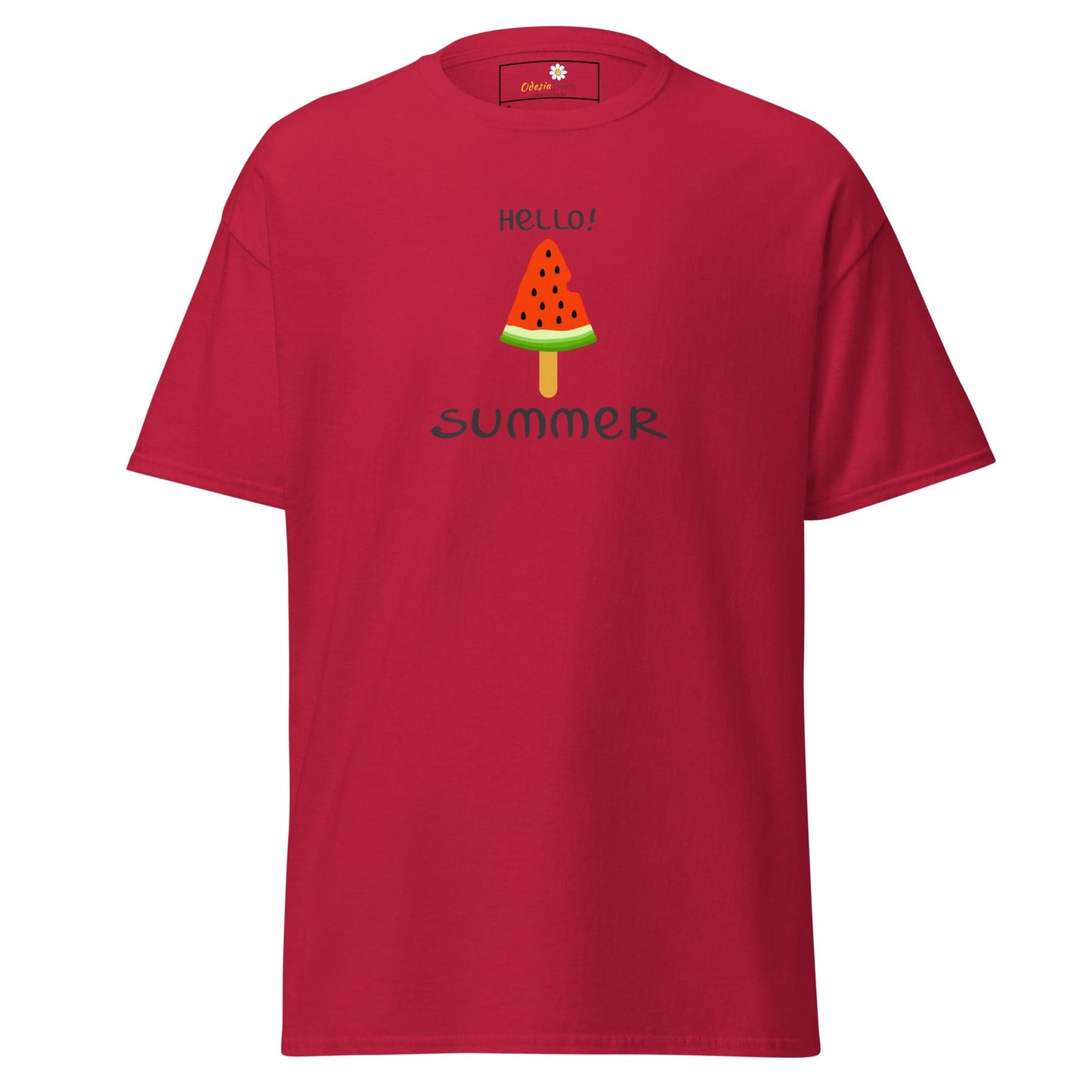 Unisex classic t-shirt - SUMMER HELLO SUMMER ICE - REGULAR - Cardinal / S