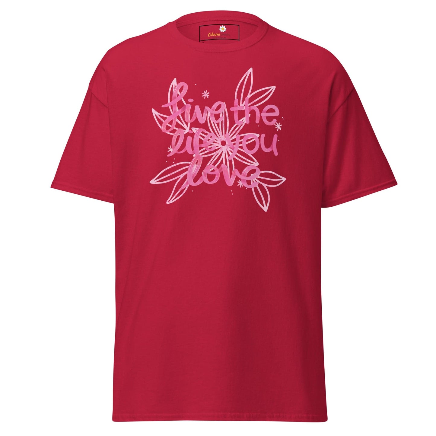 Unisex classic t-shirt - POSITIVE LIFE YOUR LIFE - REGULAR - Cardinal / S