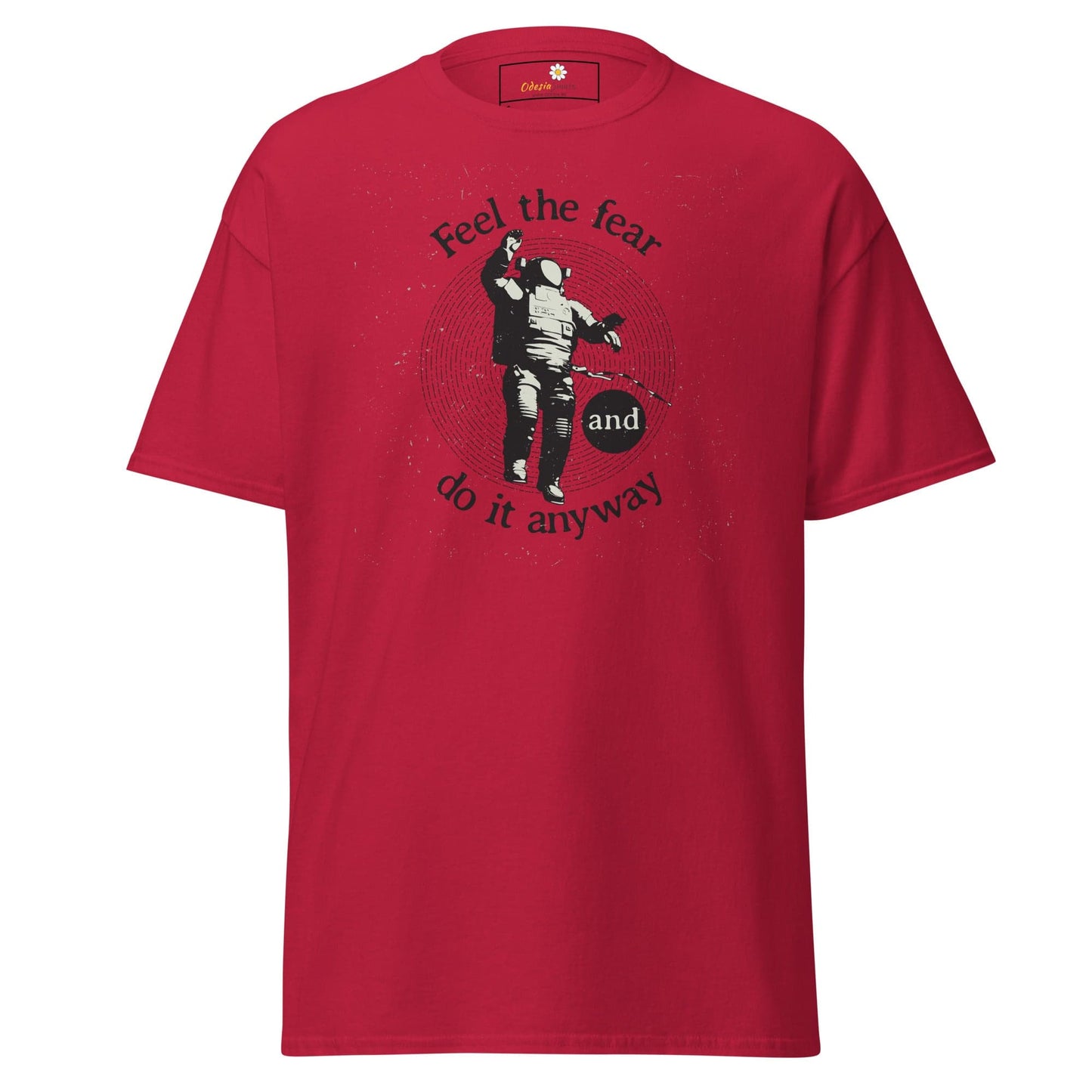 Unisex classic t-shirt - SPACE ASTRONAUT FEEL DO IT ANYWAY - REGULAR - Cardinal / S