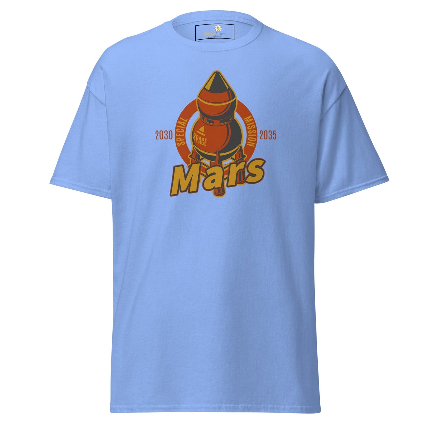 Unisex classic t-shirt - SPACE MARS TRAVEL - REGULAR - Carolina Blue / S
