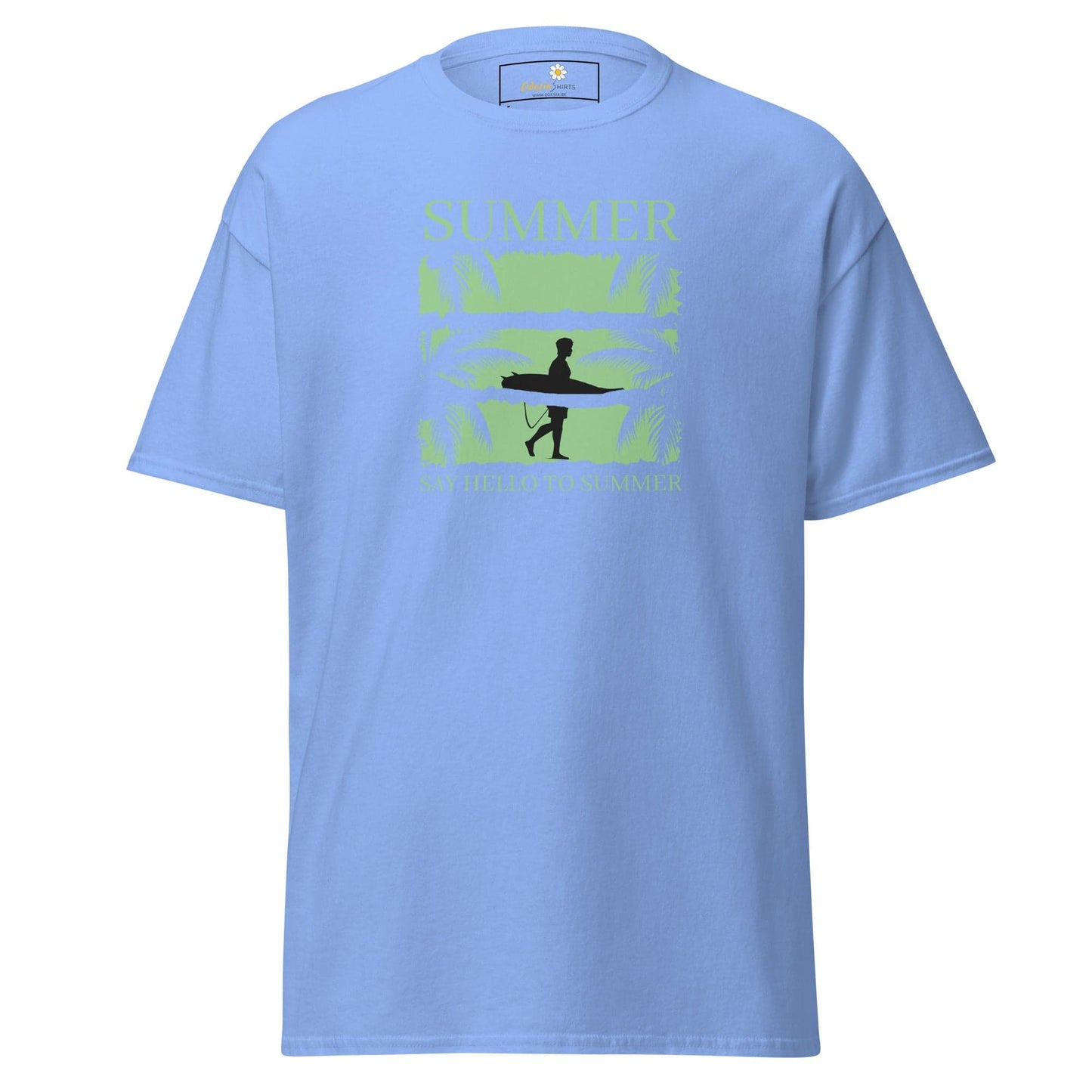 Unisex classic t-shirt - SUMMER SURFING CALIFORNIA - REGULAR - Carolina Blue / S