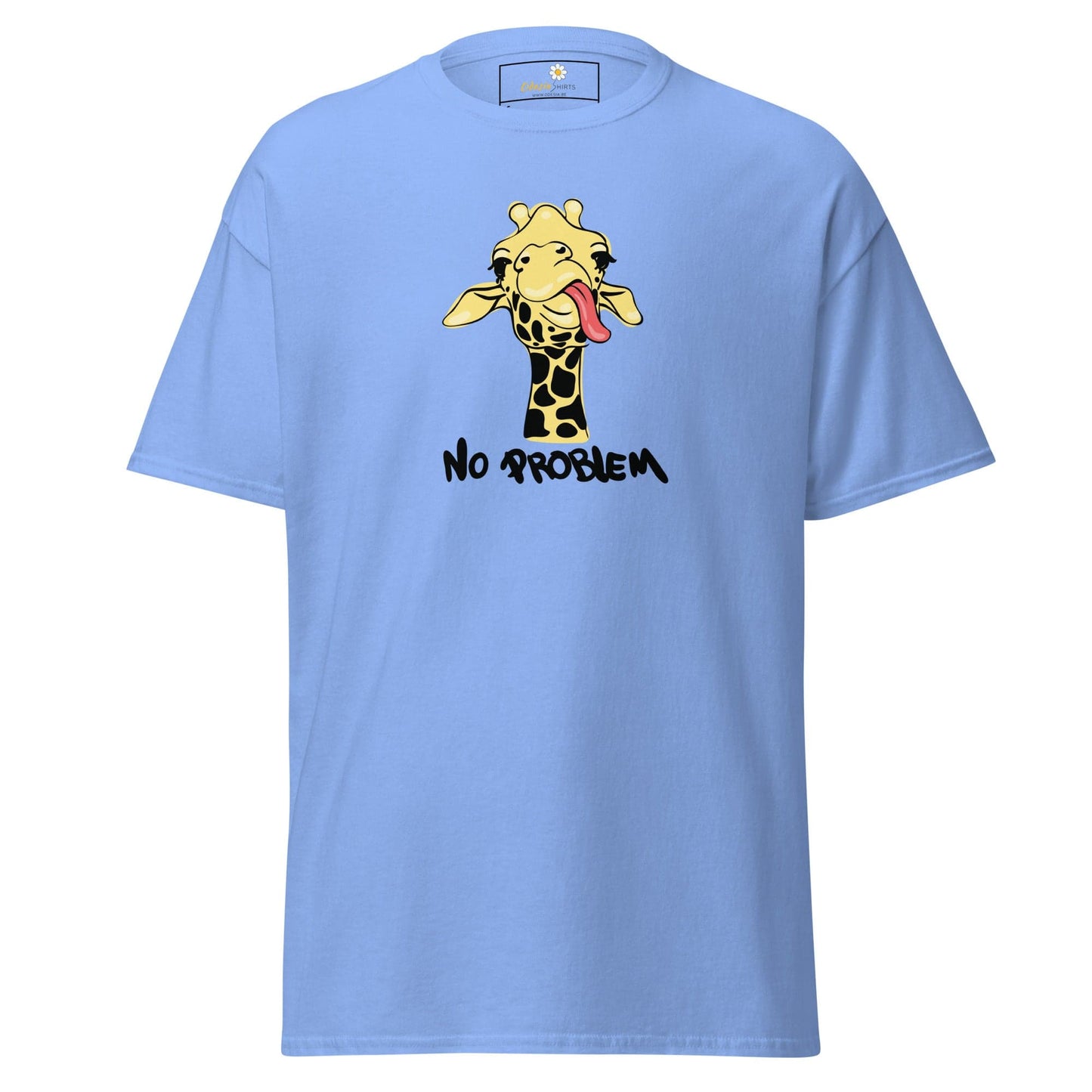 Unisex classic t-shirt - FUN GIRAF NO PROBLEM - REGULAR - Carolina Blue / S