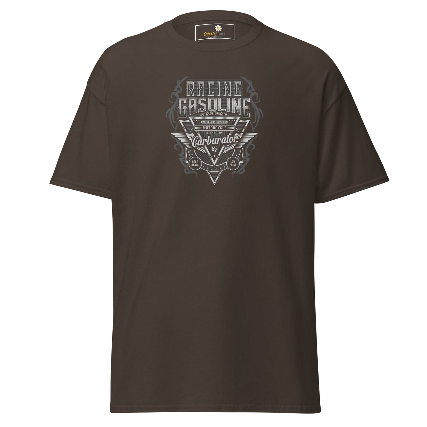Unisex classic t-shirt - SPORT RACING CARS GASOLINE - REGULAR - Dark Chocolate / S