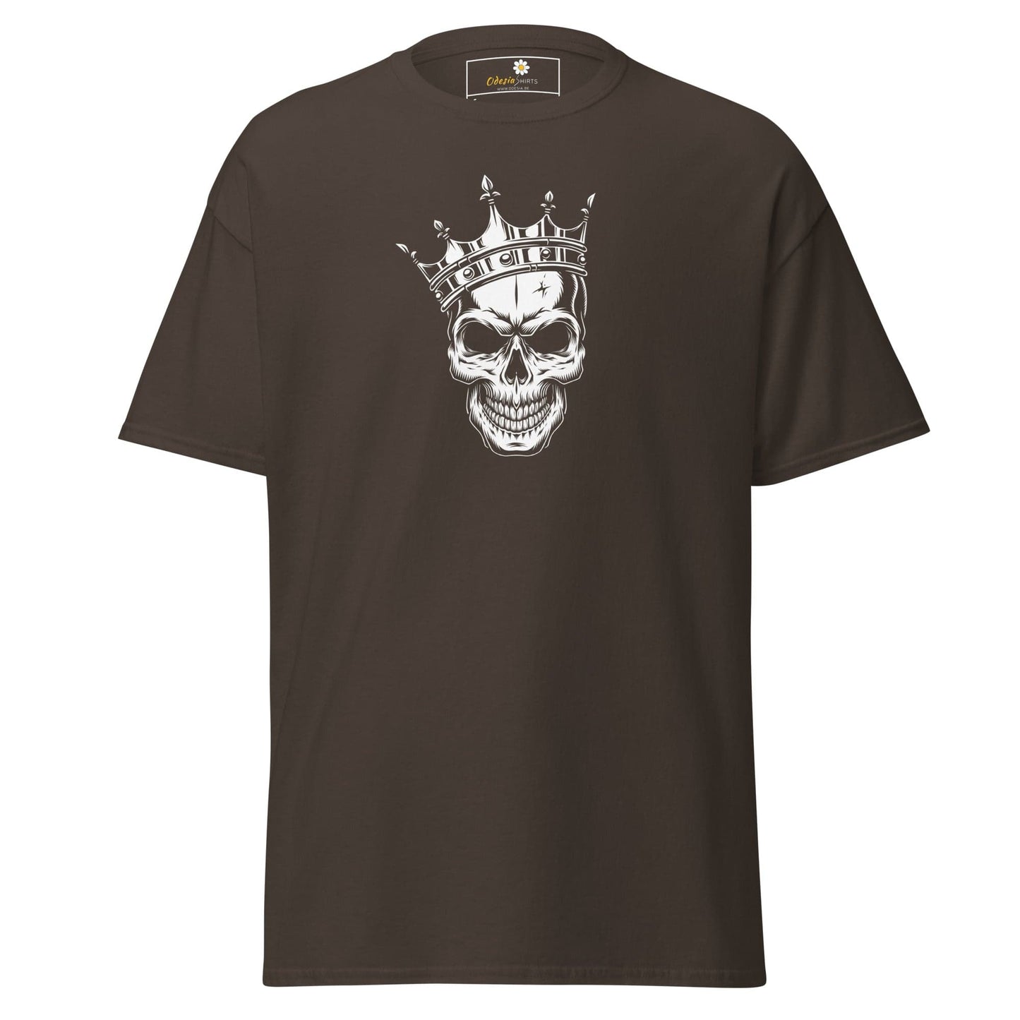 Unisex classic t-shirt - SKULL KING - REGULAR - Dark Chocolate / S