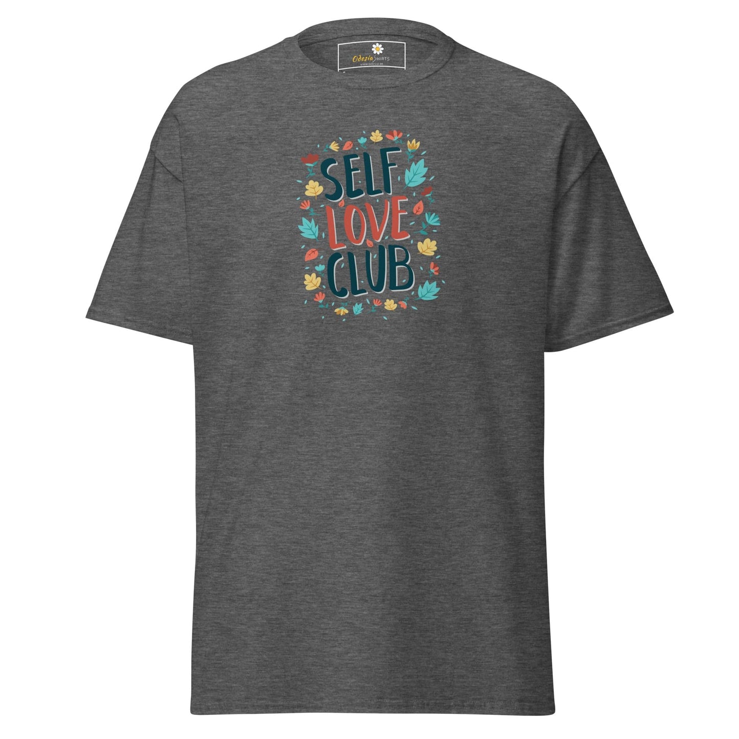 Unisex classic t-shirt - POSITIVE SELF LOVE CLUB - REGULAR - Dark Heather / S