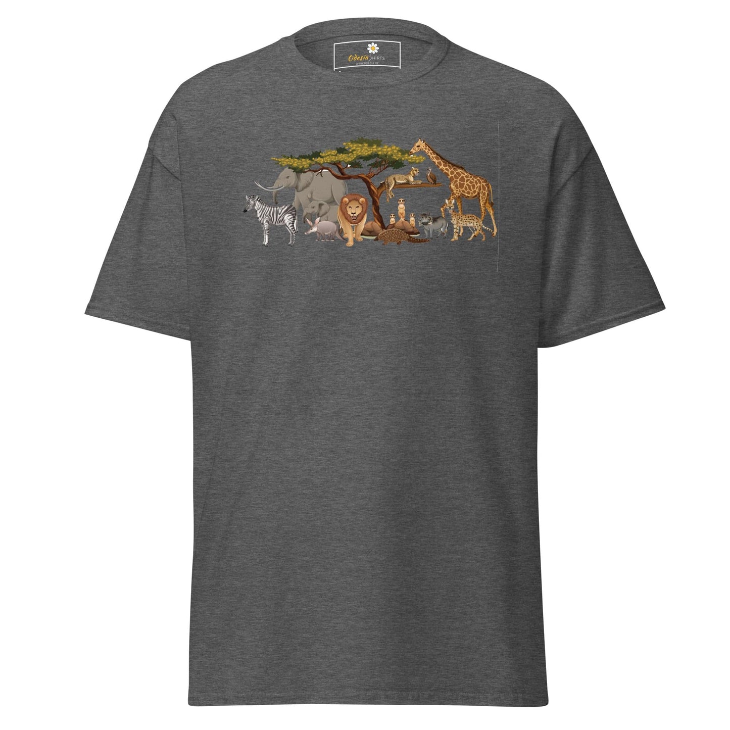 Unisex classic t-shirt - WILD LIFE ANIMALS - REGULAR - Dark Heather / S