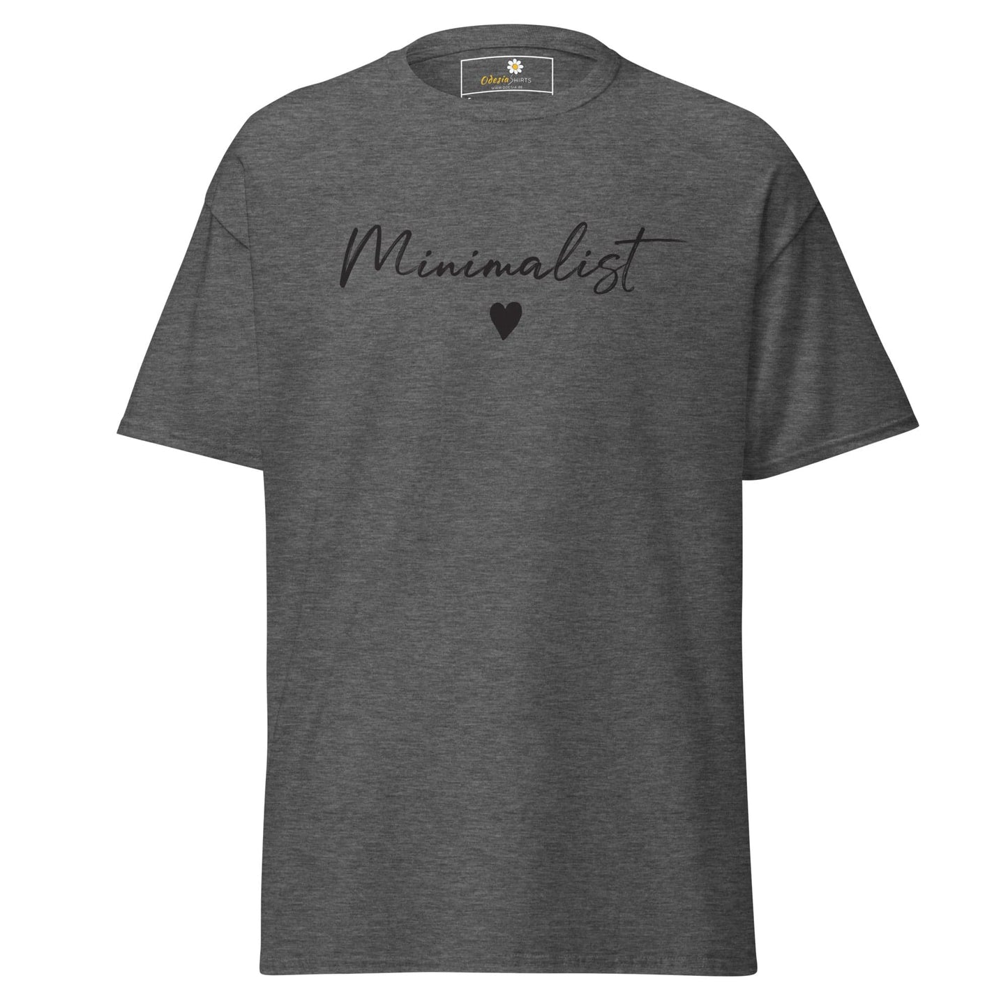 Unisex classic t-shirt - TEXT MINIMALIST - REGULAR - Dark Heather / S