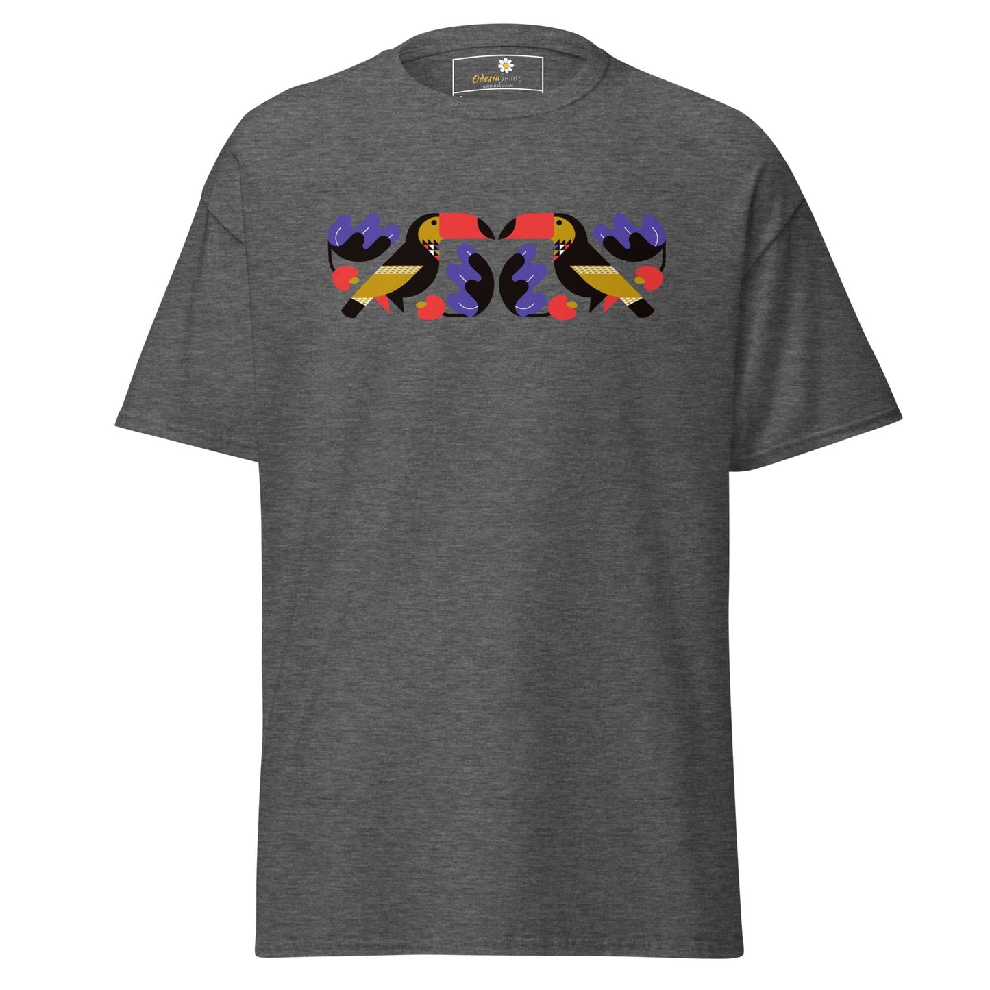 Unisex classic t-shirt - WILD LIFE TOUCAN MIRROR - REGULAR - Dark Heather / S