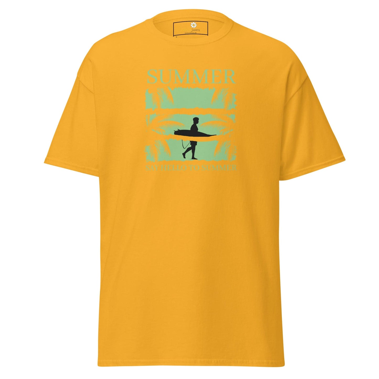 Unisex classic t-shirt - SUMMER SURFING CALIFORNIA - REGULAR - Gold / S