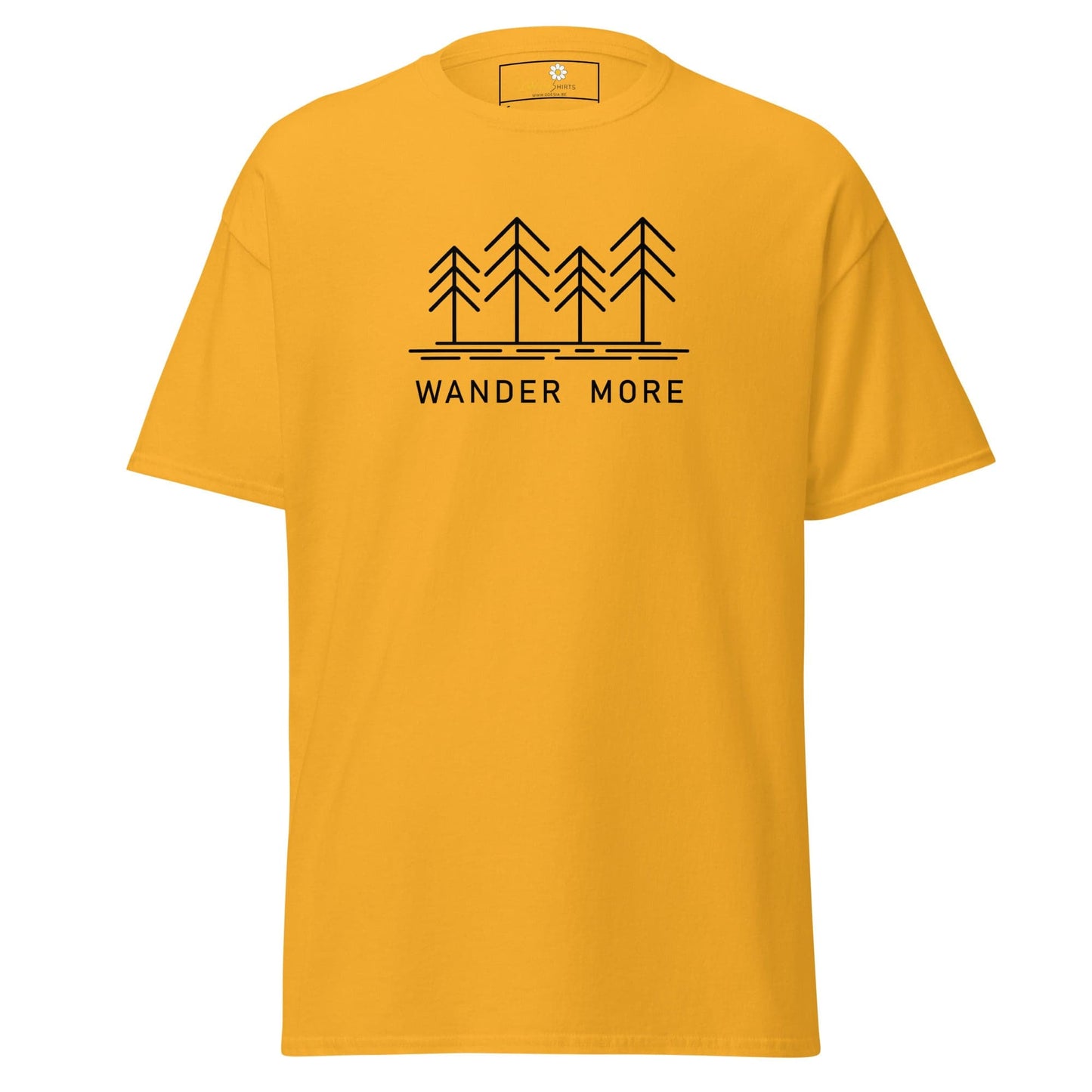 Unisex classic t-shirt - ADVENTURE WANDER MORE - REGULAR - Gold / S