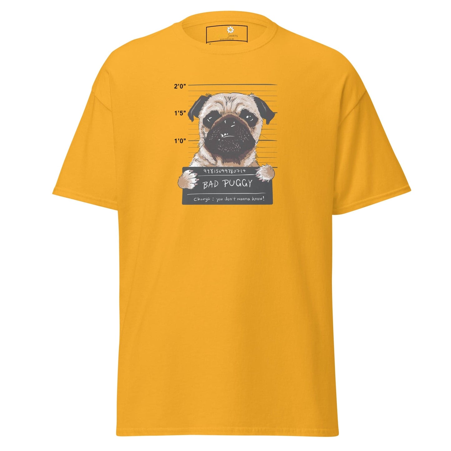 Unisex classic t-shirt - ANIMALS BAD PUPPY - REGULAR - Gold / S