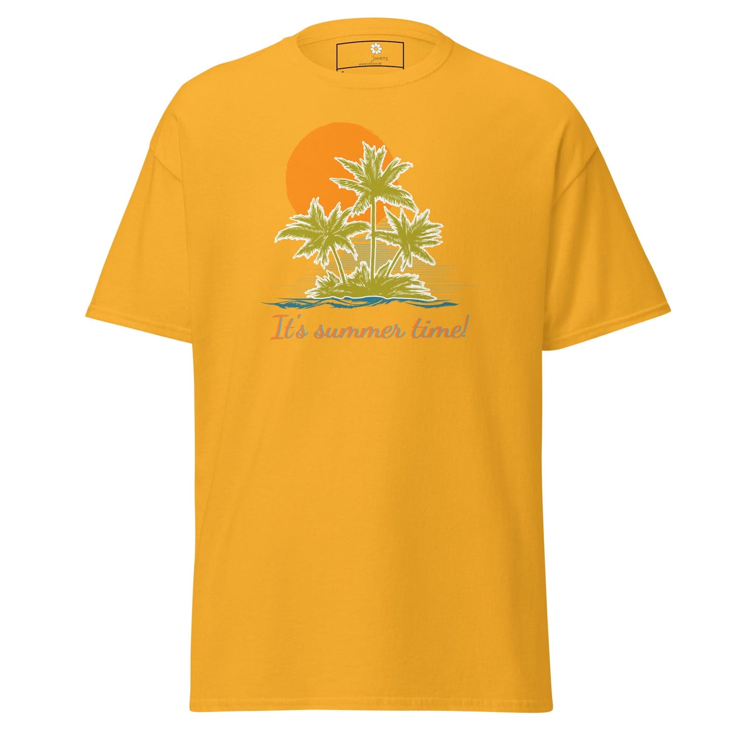 Unisex classic t-shirt - SUMMER TROPICAL TREES - REGULAR - Gold / S