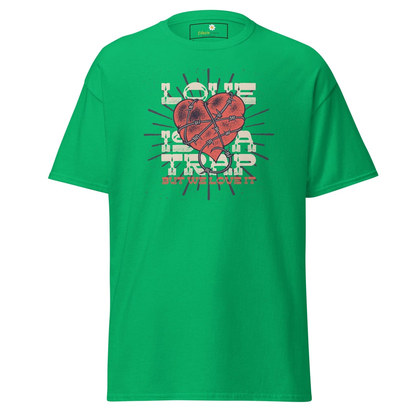 Unisex classic t-shirt - VINTAGE LOVE IS A TRAP - REGULAR - Irish Green / S