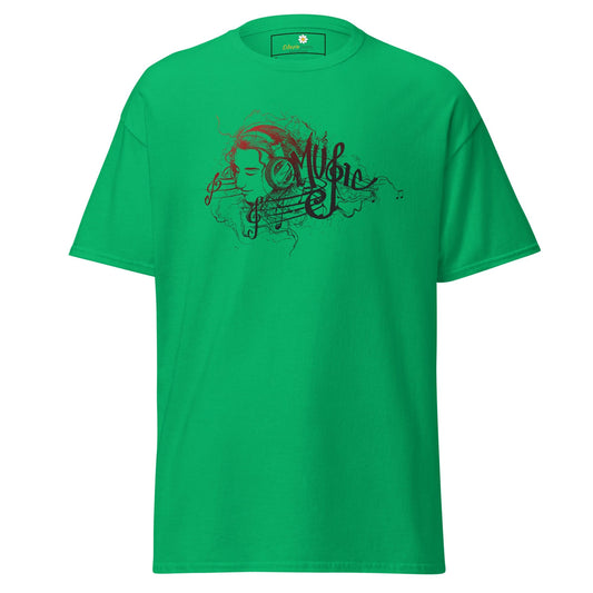 Unisex classic t-shirt - MUSIC GIRL HEADPHONE - REGULAR - Irish Green / S