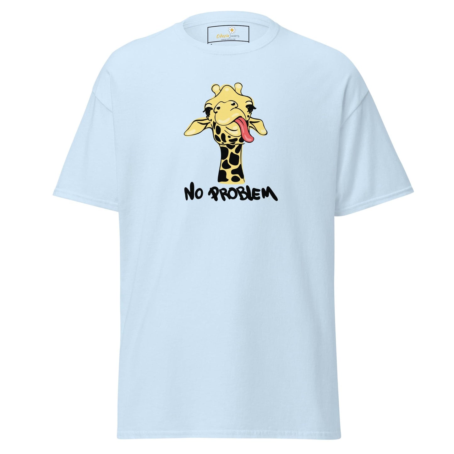 Unisex classic t-shirt - FUN GIRAF NO PROBLEM - REGULAR - Light Blue / S