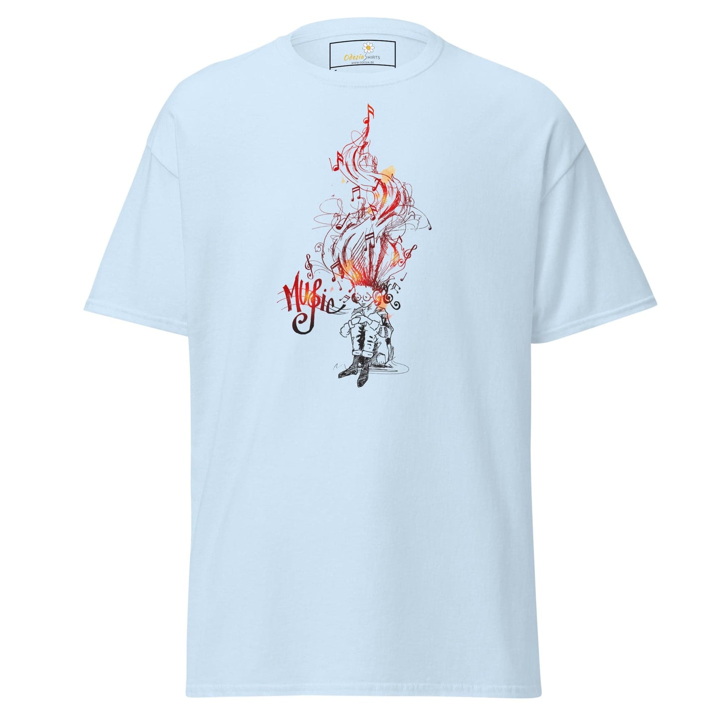 Unisex classic t-shirt - MUSIC GUY THOUGHTS - REGULAR - Light Blue / S