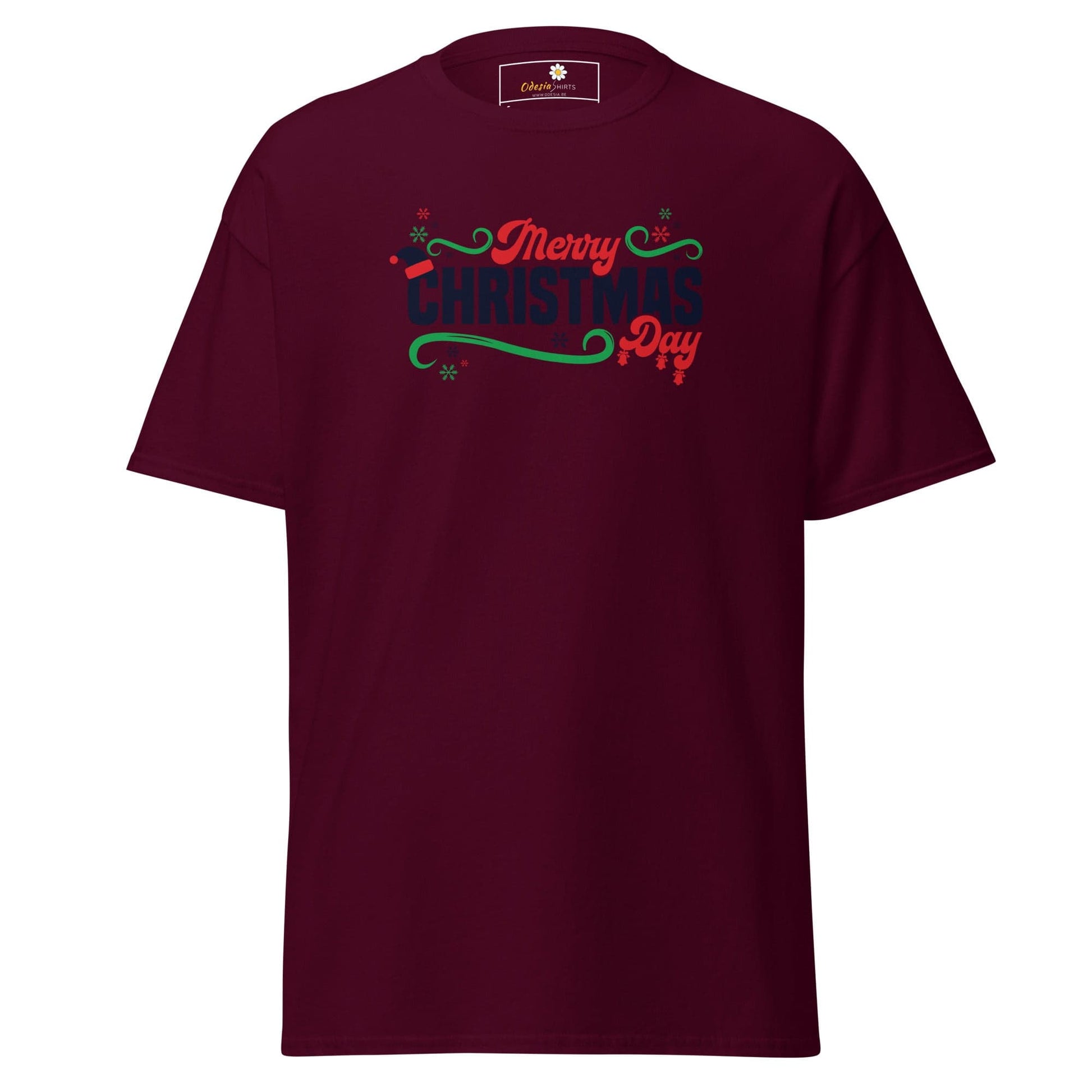 Unisex classic t-shirt - SEASONAL MERRY CHRISTMAS - REGULAR - Maroon / S