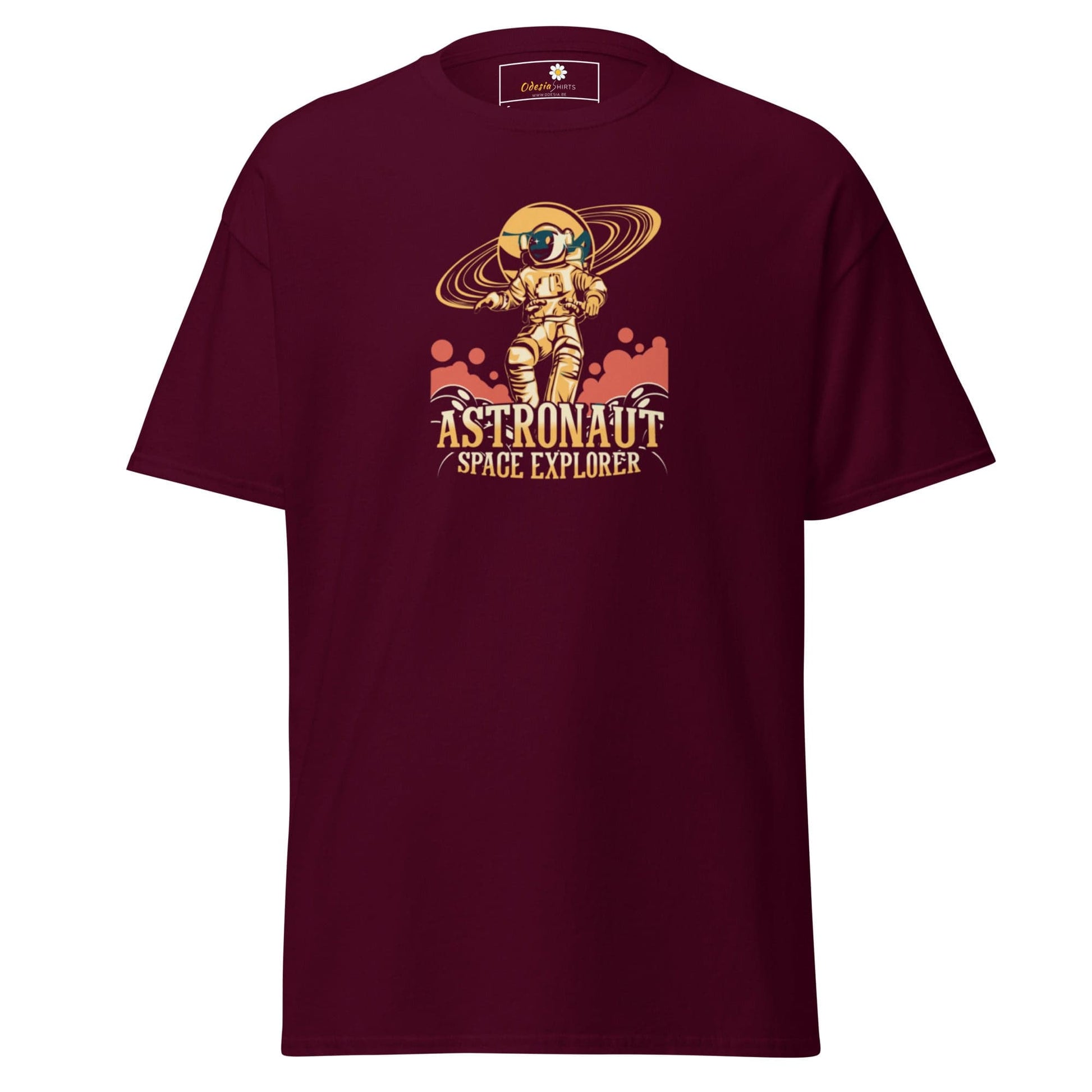 Unisex classic t-shirt - ASTRONAUT SPACE EXPLORER - REGULAR - Maroon / S