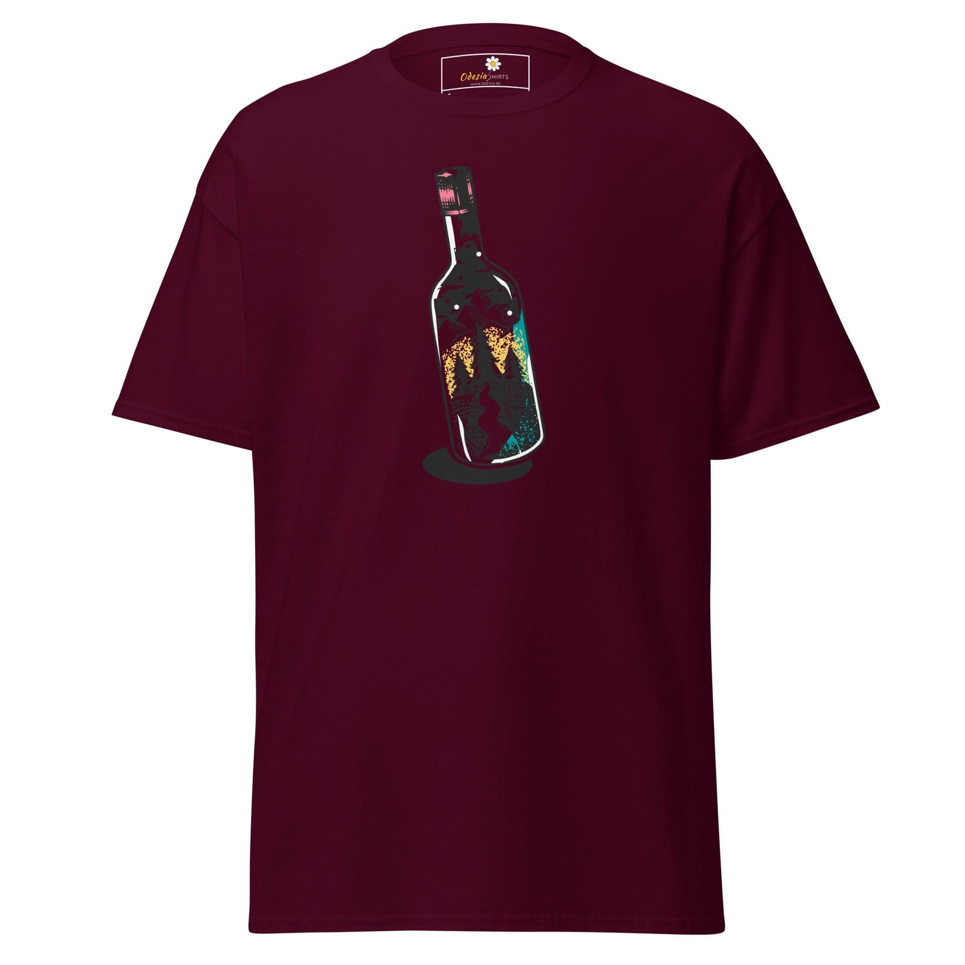 Unisex classic t-shirt - FANTASY LIGHT BOTTLE - REGULAR - Maroon / S