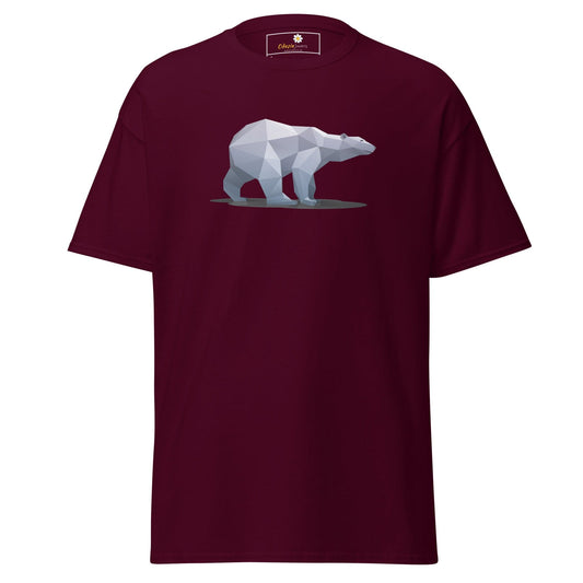 Unisex classic t-shirt - WILD LIFE ICE BEAR - REGULAR - Maroon / S