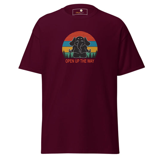 Unisex classic t-shirt - WILDLIFE ELEPHANT SPIRITUAL - REGULAR - Maroon / S