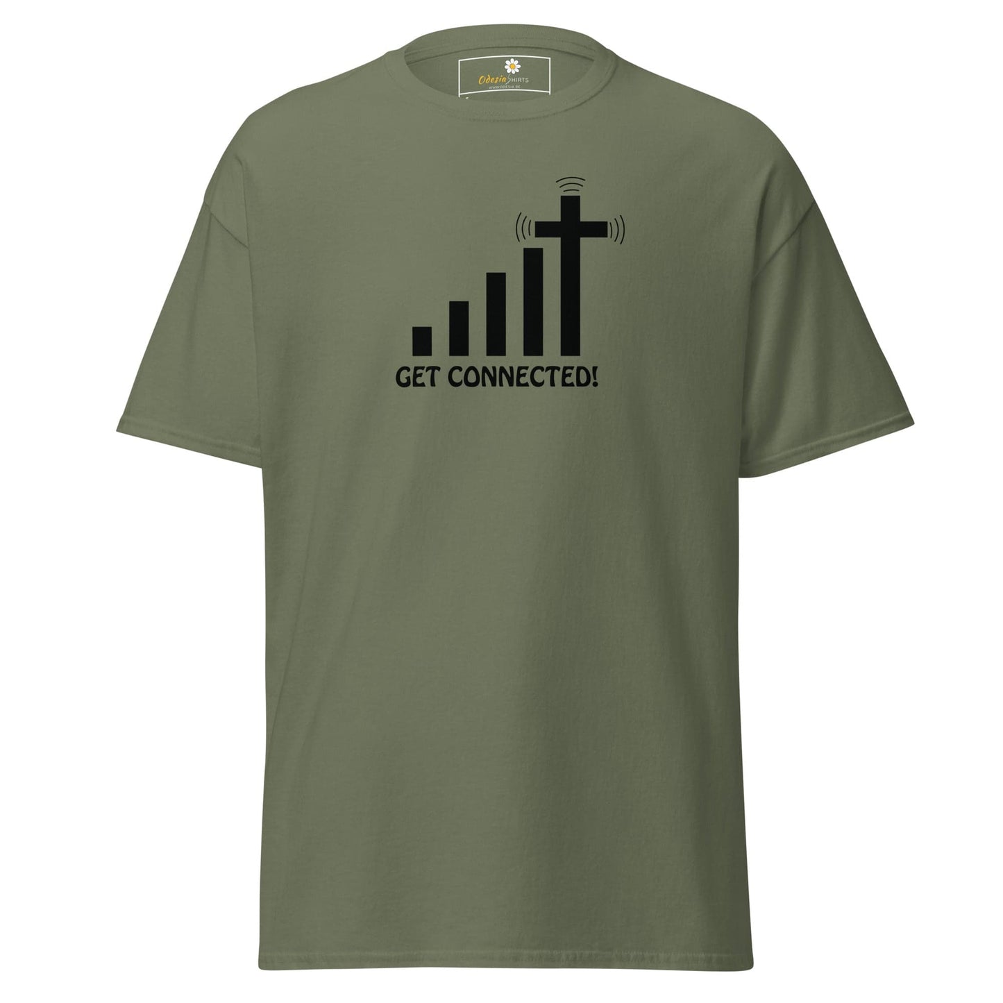 Unisex classic t-shirt - SPIRITUAL GET CONNECTED - REGULAR - Military Green / S