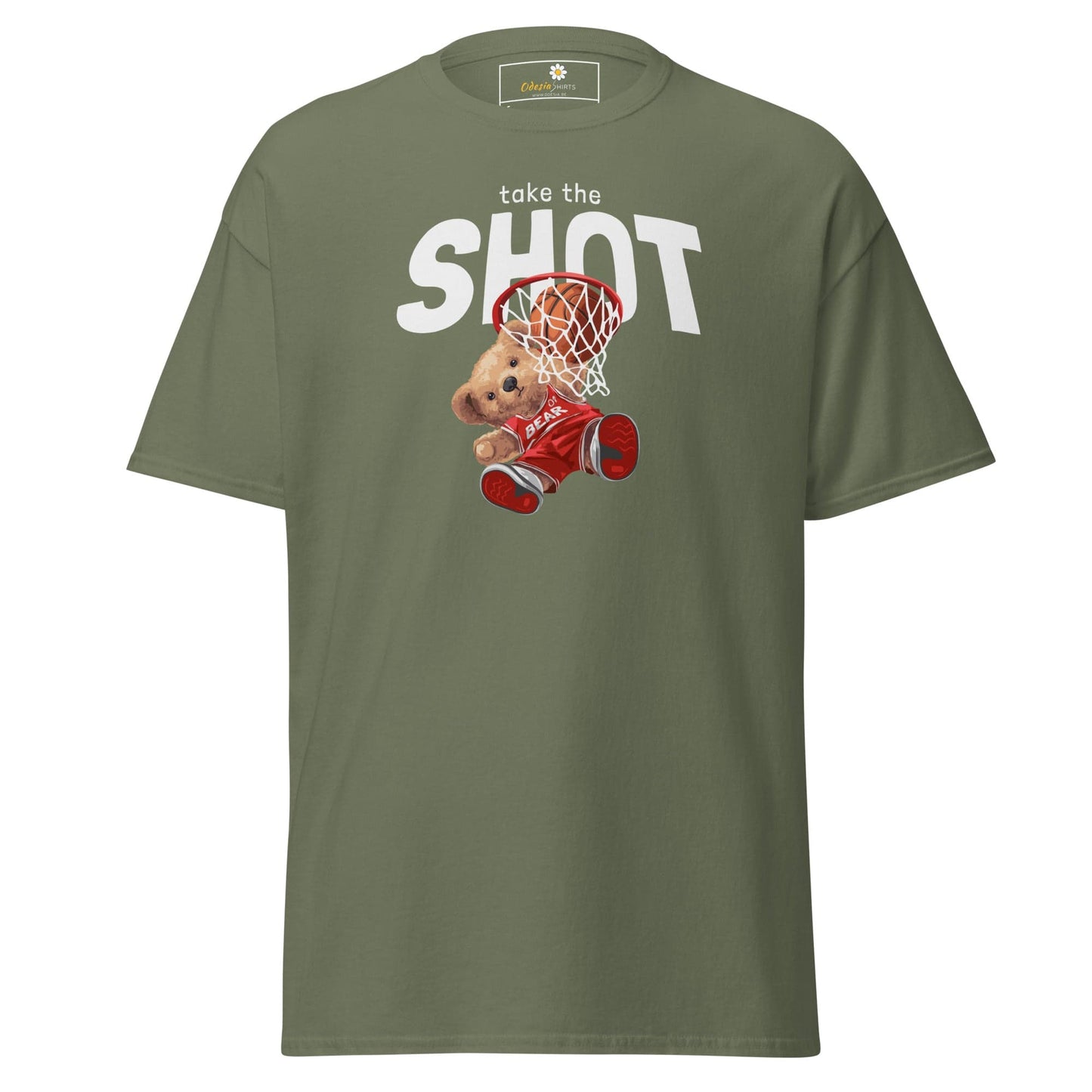 Unisex classic t-shirt - FUN TAKE THE SHOT - REGULAR - Military Green / S