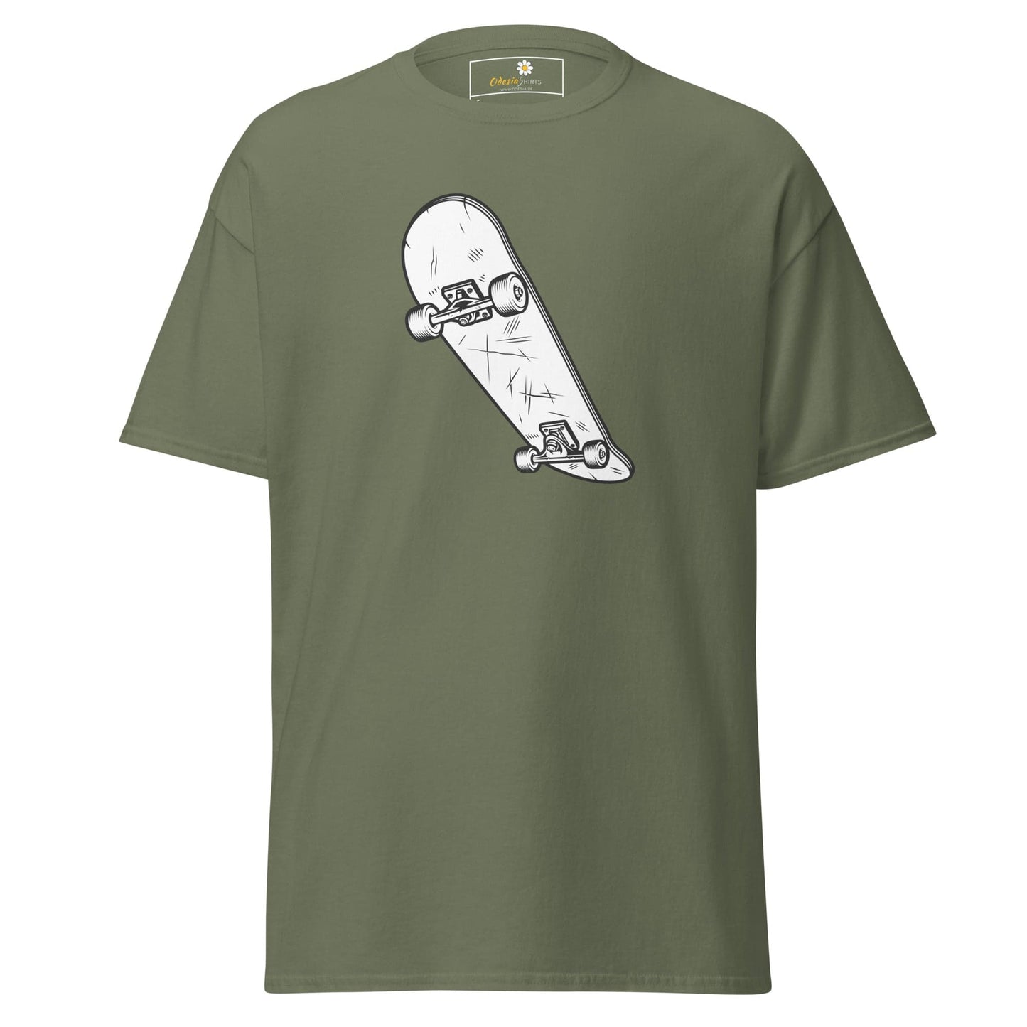 Unisex classic t-shirt - SPORT SKATEBOARD YEAH - REGULAR - Military Green / S