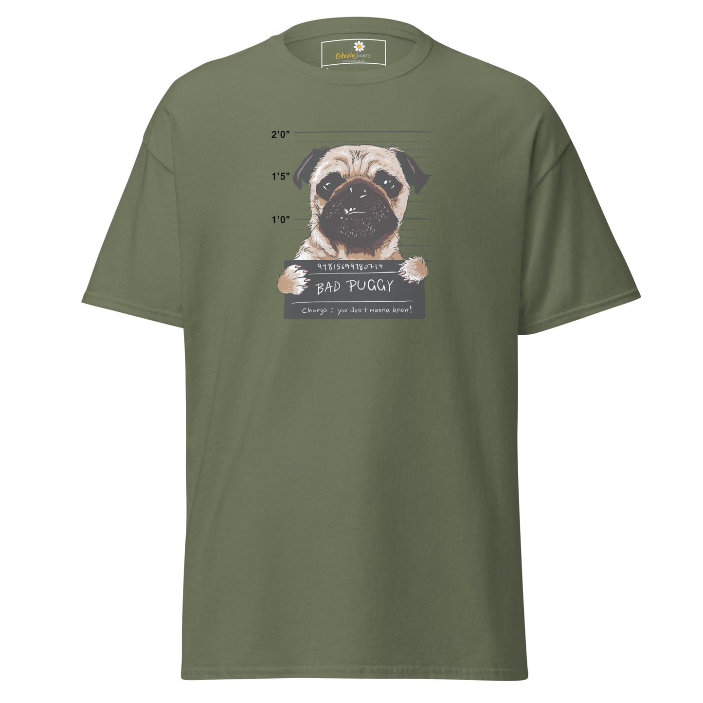 Unisex classic t-shirt - ANIMALS BAD PUPPY - REGULAR - Military Green / S