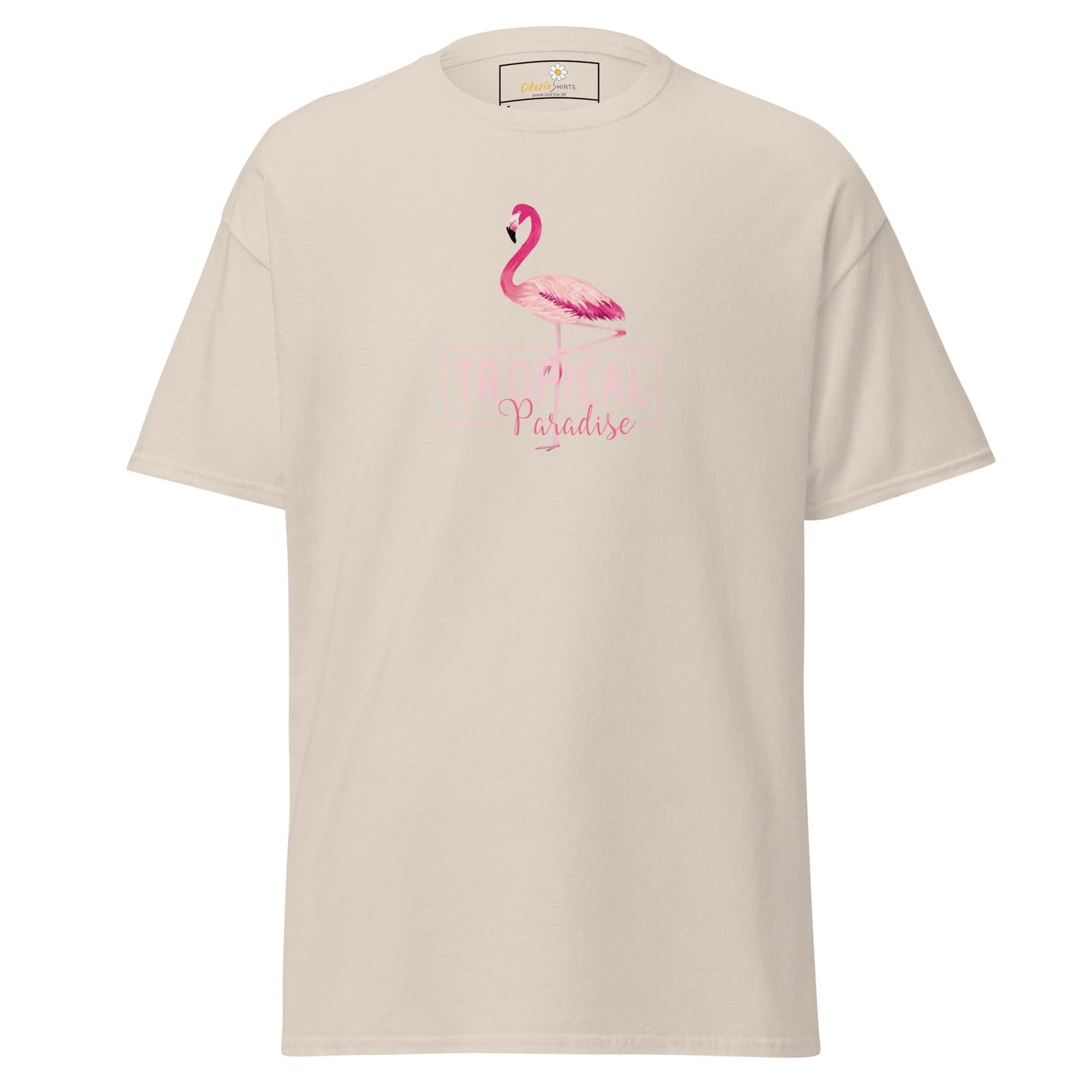 Unisex classic t-shirt - WILD LIFE PARADISE FLAMINGO - REGULAR - Natural / S