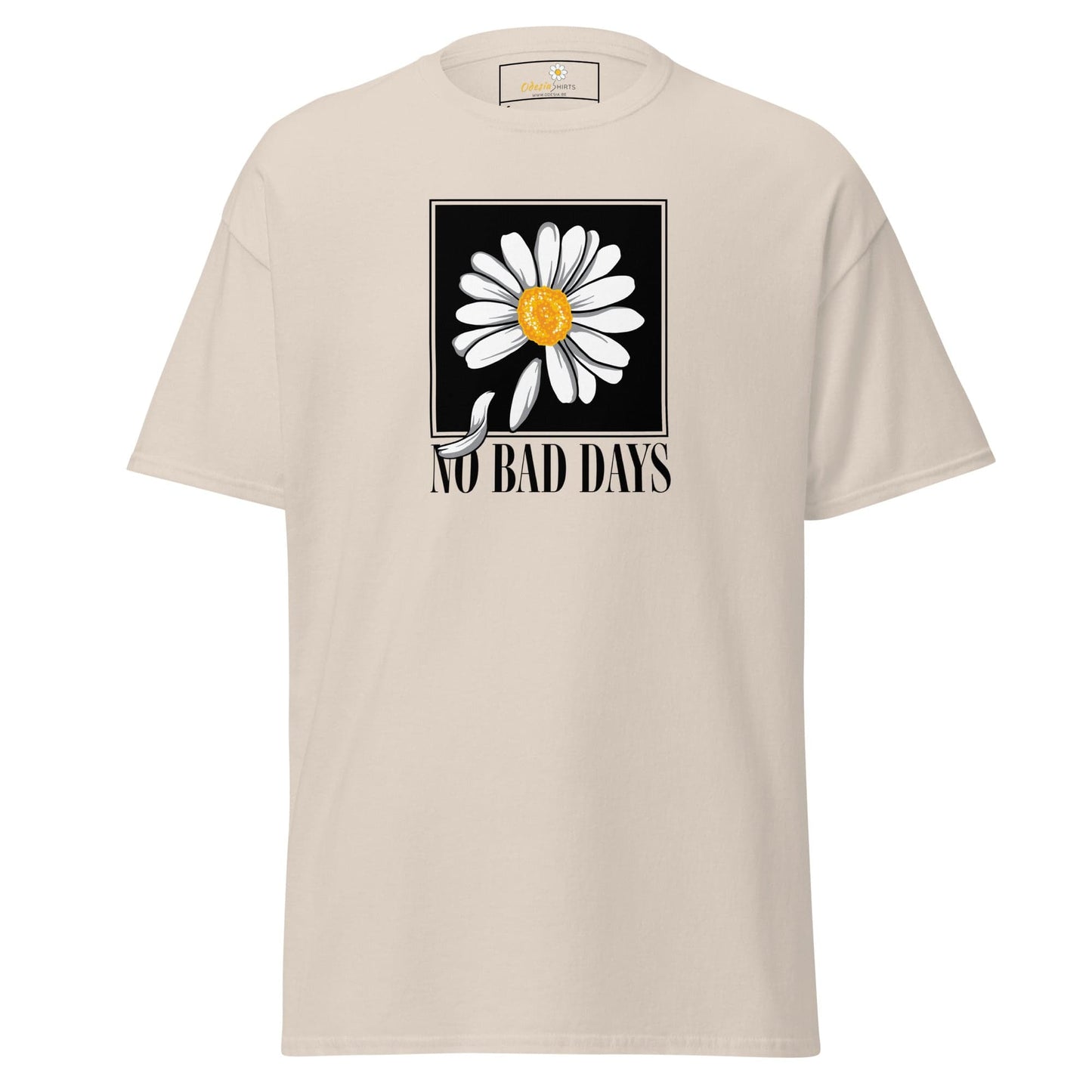 Beige T-shirt with Daisy graphic for Men and Women available in S to XL sizes