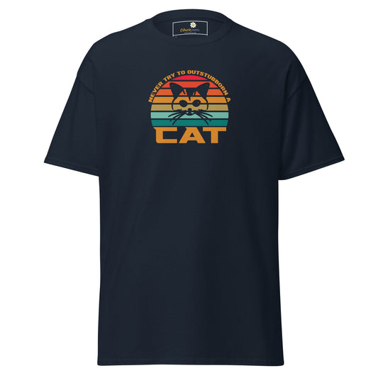 Unisex classic t-shirt - ANIMALS DONT TRY CAT - REGULAR - Navy / S