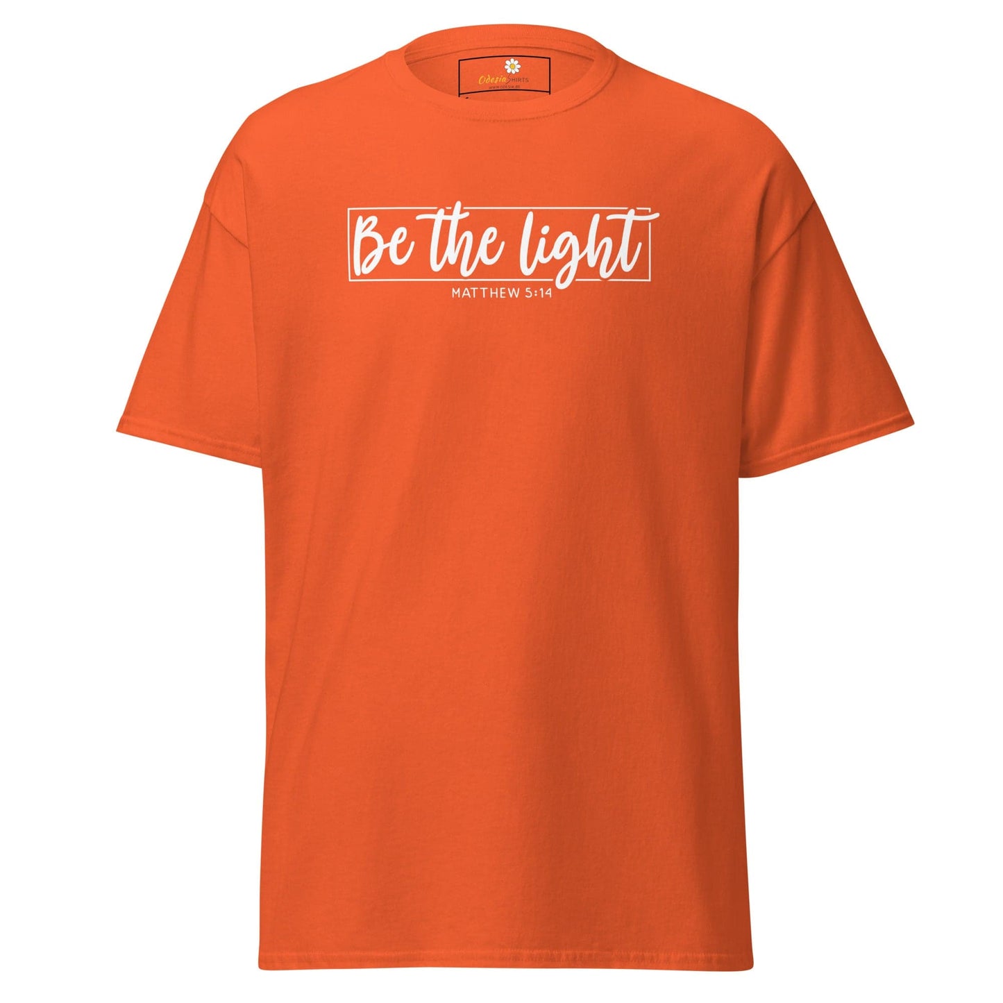 Orange T-shirt with white text from T-SHIRT DESIGN TEE for Men and Women in sizes S to XL