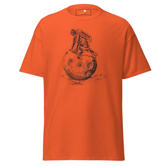 Unisex classic t-shirt - ASTRONAUT PLAYING SPACE - REGULAR - Orange / S