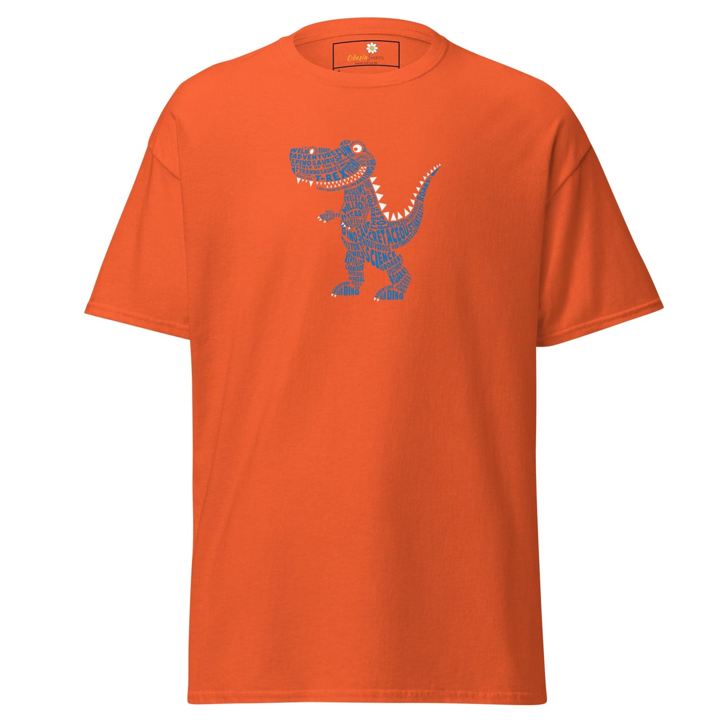 Unisex classic t-shirt - FUN LITTLE DINO - REGULAR - Orange / S