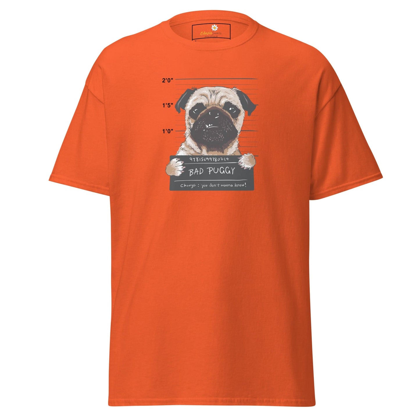 Unisex classic t-shirt - ANIMALS BAD PUPPY - REGULAR - Orange / S