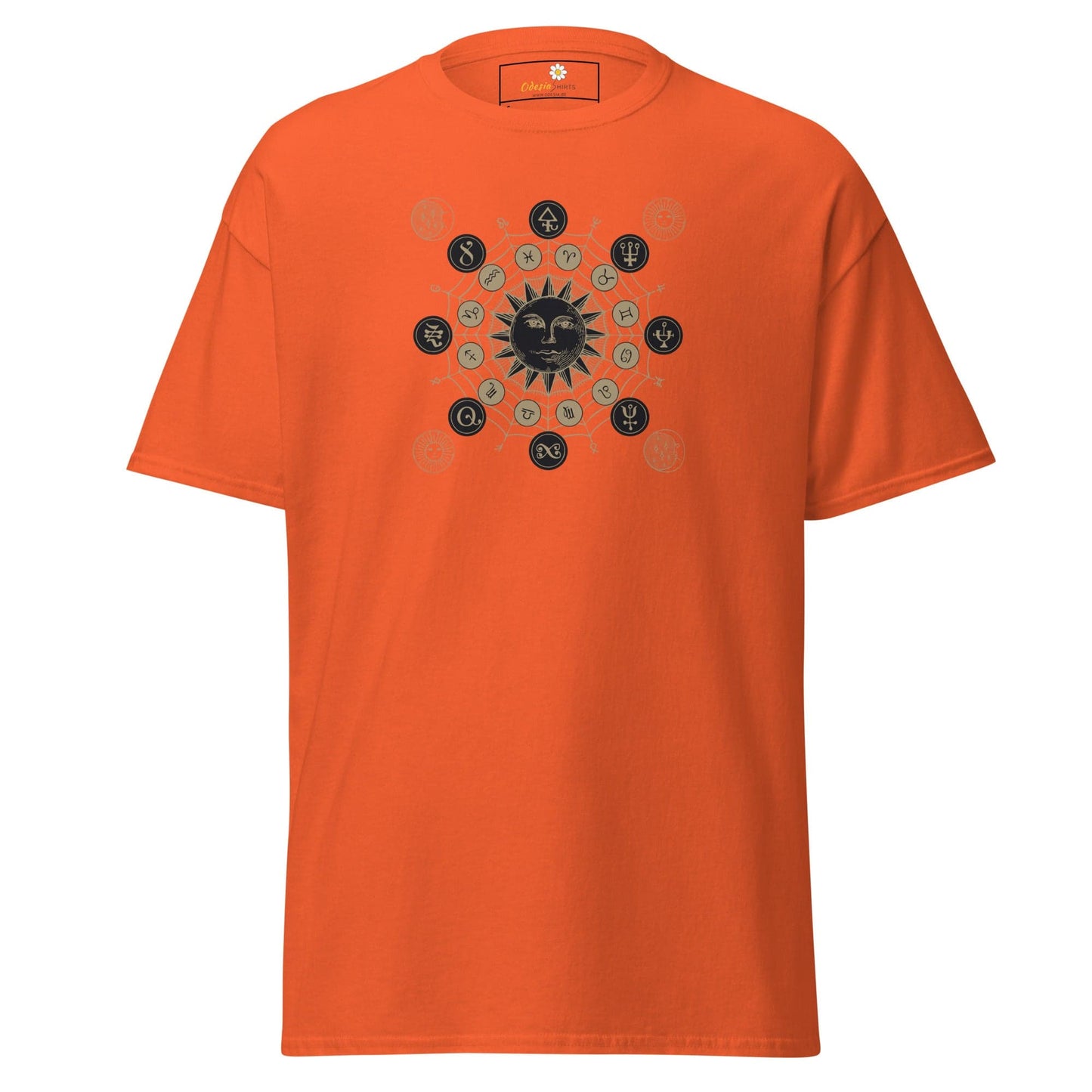 Unisex classic t-shirt - MYSTIC SUN MAGIC - REGULAR - Orange / S