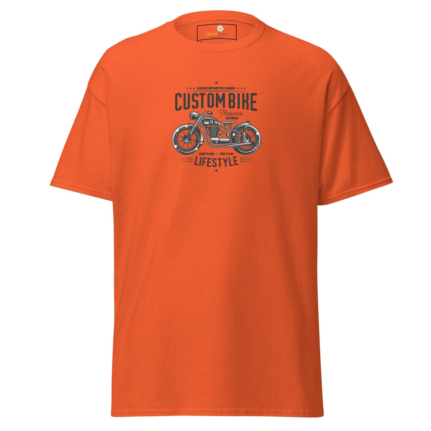 Unisex classic t-shirt - MOTOR MOTORBIKE CYCLE - REGULAR - Orange / S