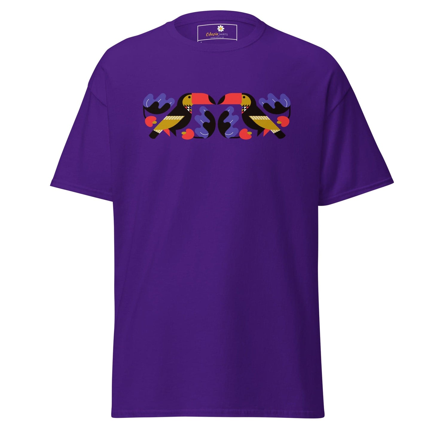 Unisex classic t-shirt - WILD LIFE TOUCAN MIRROR - REGULAR - Purple / S
