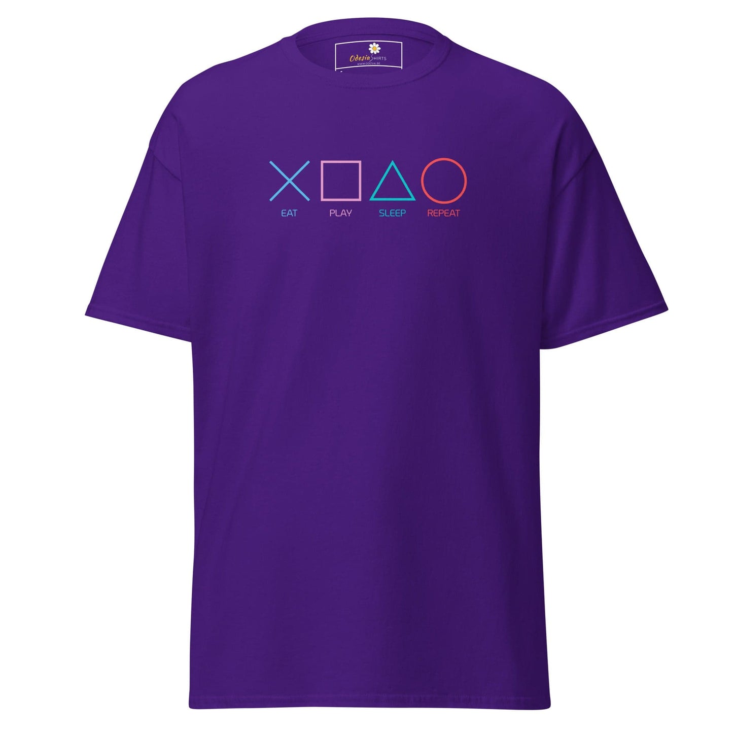 Unisex classic t-shirt - GAMERS PLAY BUTTONS - REGULAR - Purple / S