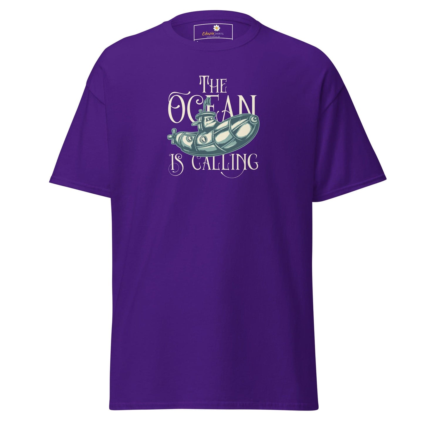 Unisex classic t-shirt - SEALIFE THE OCEAN IS CALLING - REGULAR - Purple / S
