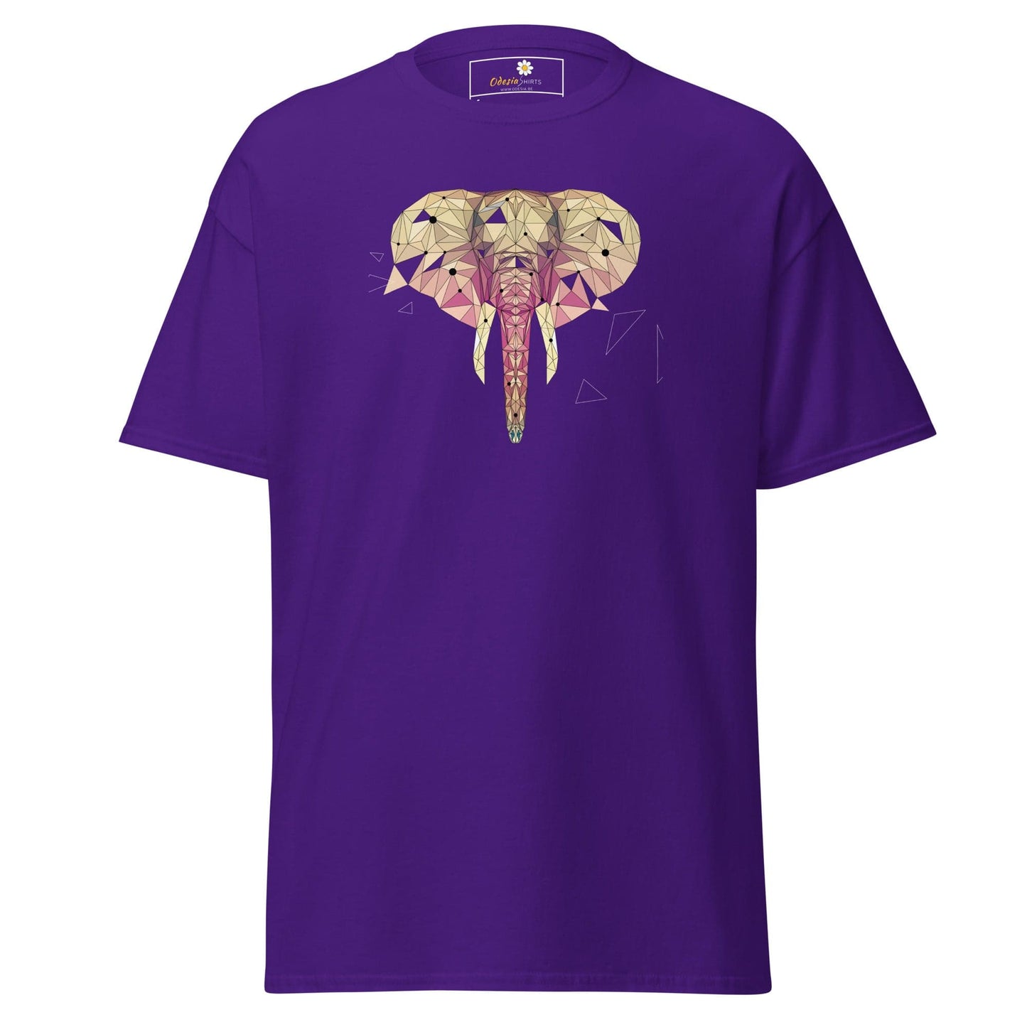 Unisex classic t-shirt - ABSTRACT WILD LIFE ELEPHANT - REGULAR - Purple / S