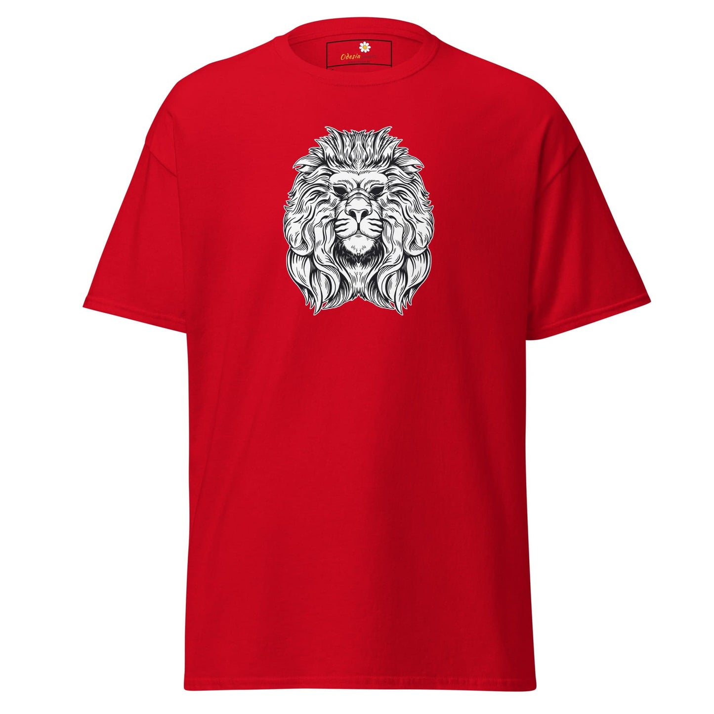 Unisex classic t-shirt - WILD LIFE LION HEAD - REGULAR - Red / S
