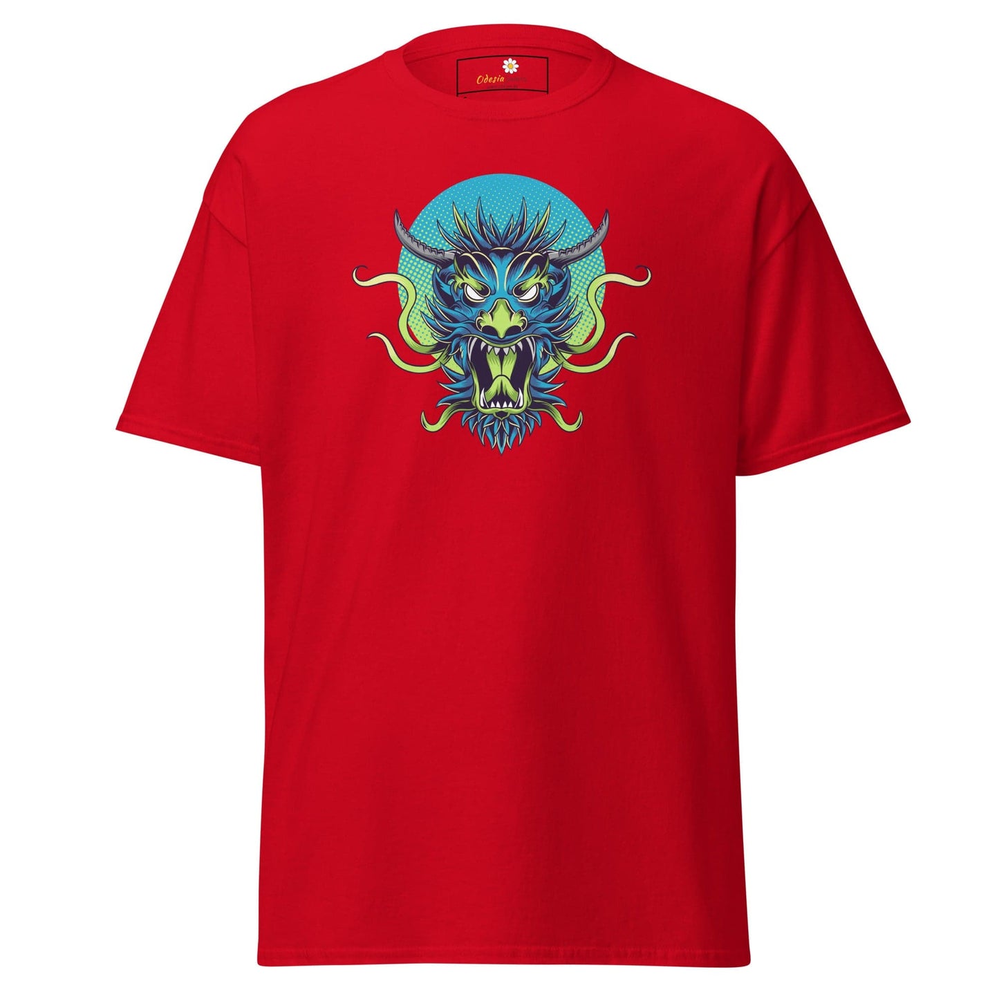 Red T-shirt with dragon graphic from T-SHIRT DESIGN TEE for Man and Woman S to XL