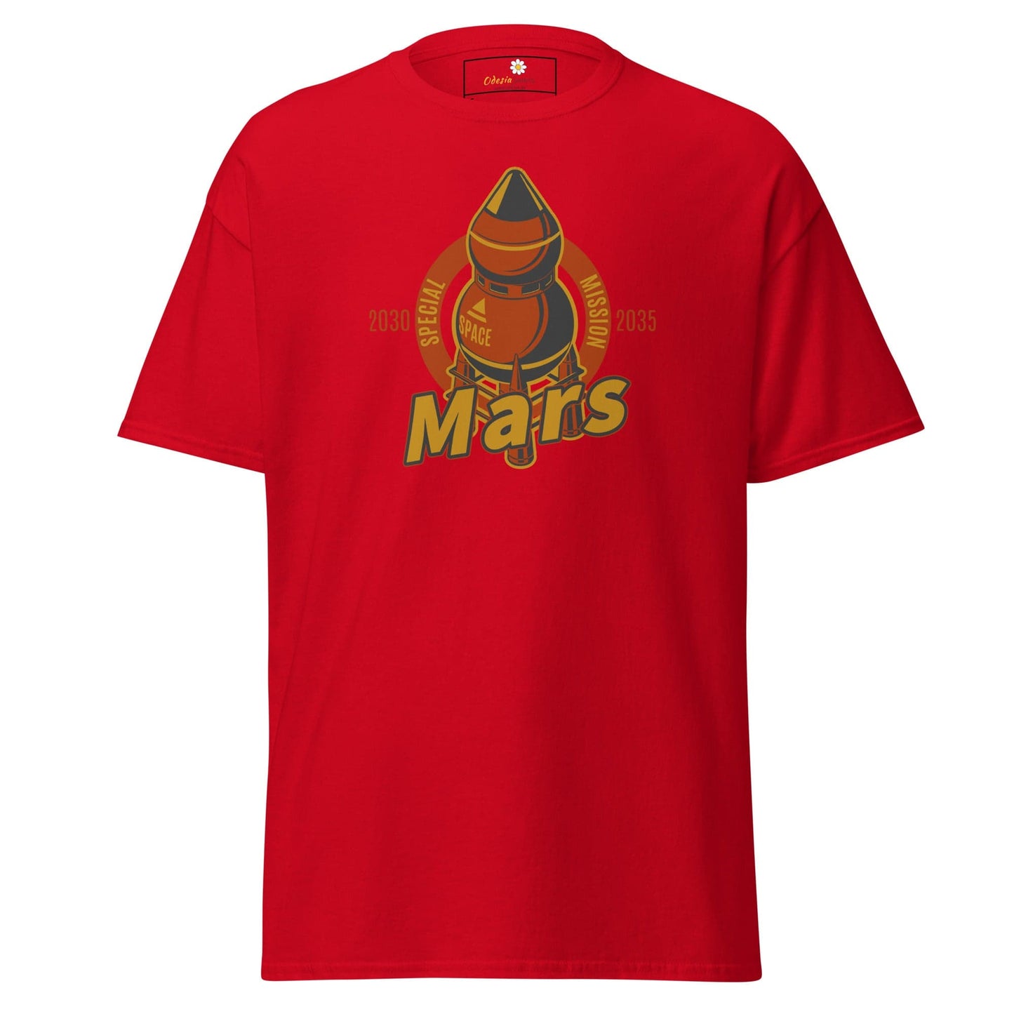 Unisex classic t-shirt - SPACE MARS TRAVEL - REGULAR - Red / S